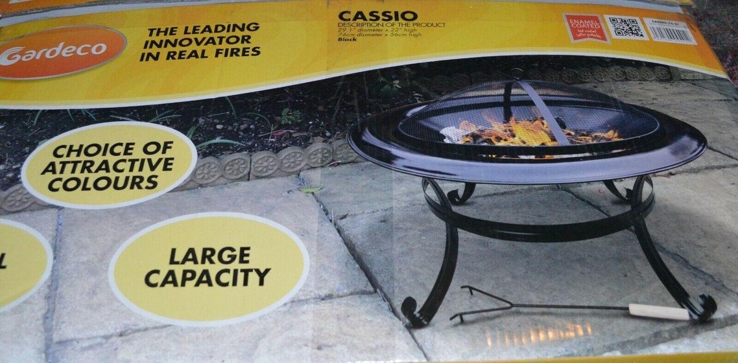 BOXED GARDECO ENAMEL COATED OUTDOOR FIRE PIT(SHOP CLEARANCE) - TMD167207