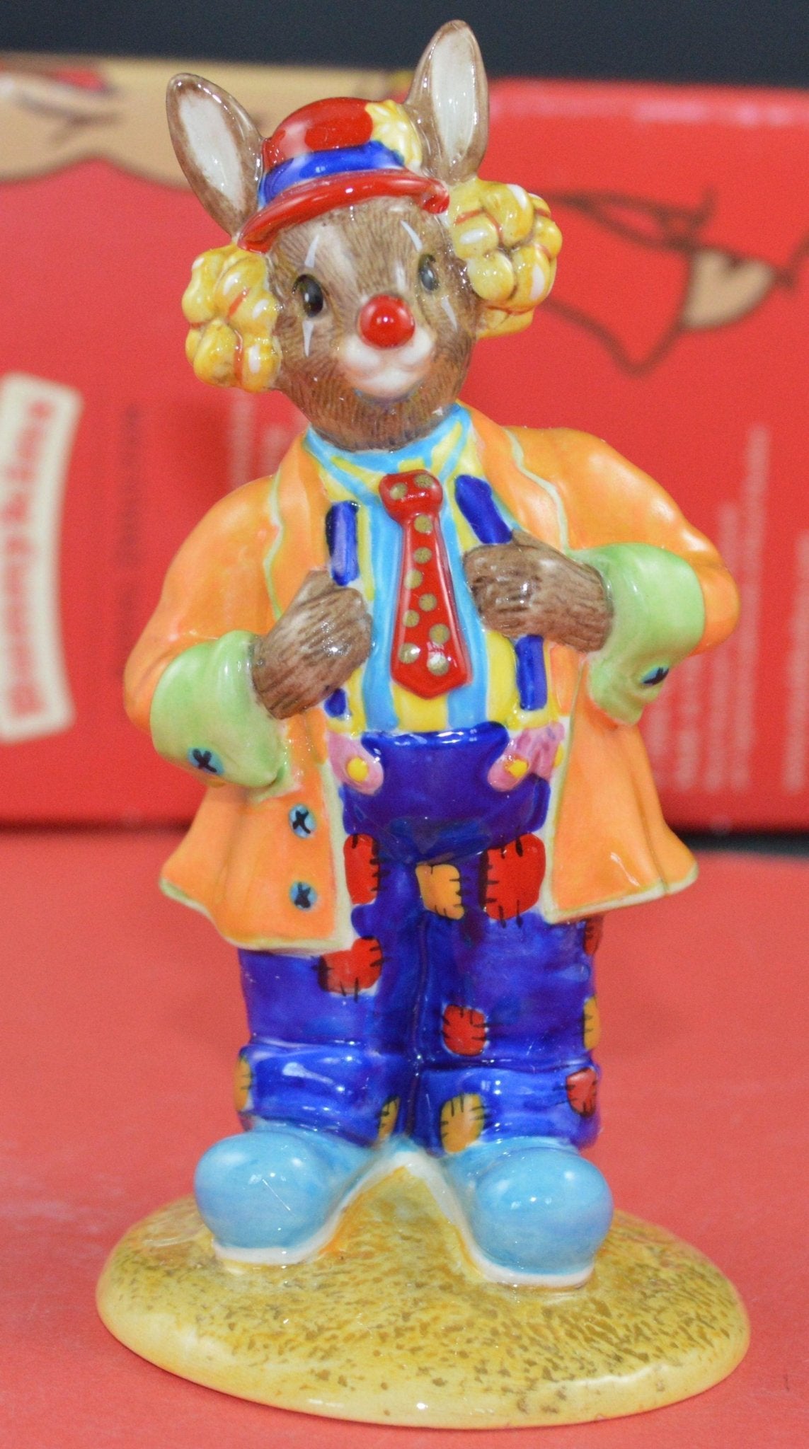 BOXED ROYAL DOULTON BUNNYKINS CLARENCE THE CLOWN DB332 (PREVIOUSLY OWNED)VERY GOOD CONDITION - TMD167207