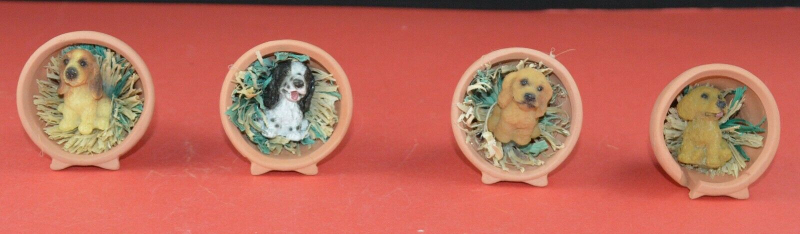 BOXED SET OF 12 DIFFERENT DOGS IN MINIATURE FLOWER POTS(SHOP CLEARANCE) - TMD167207