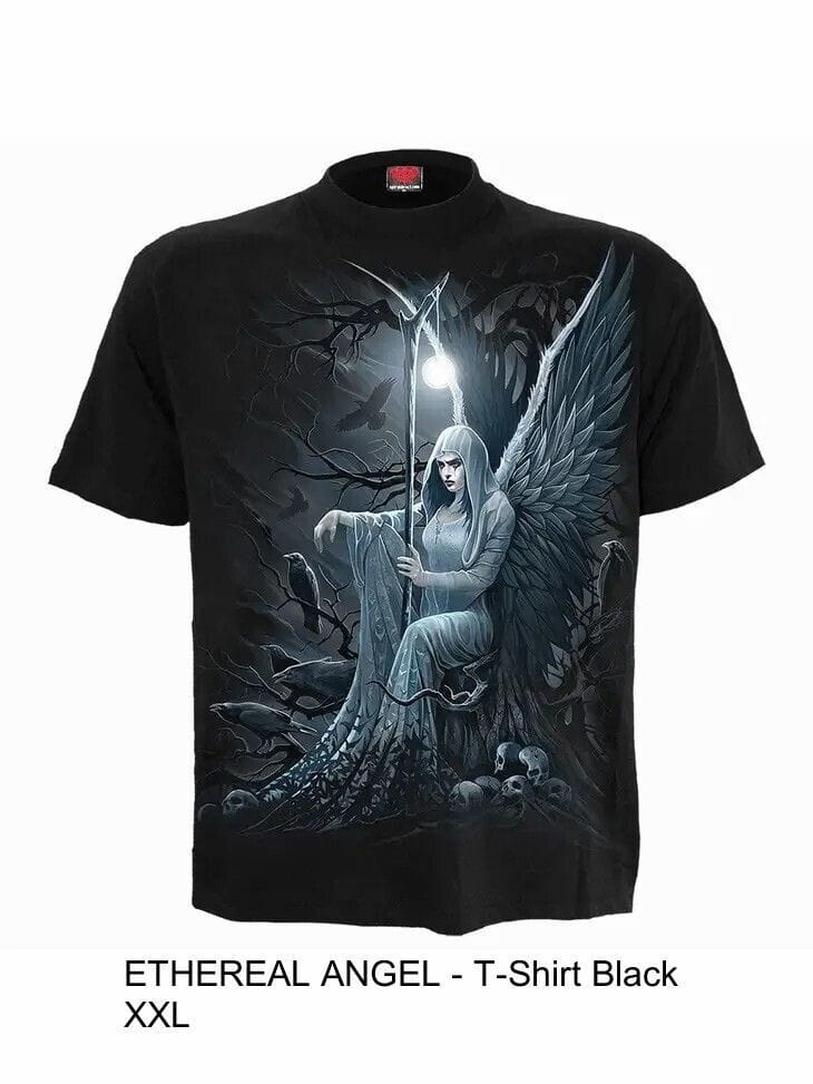 BRAND NEW SPIRAL DIRECT ETHEREAL ANGEL MENS T-SHIRT BLACK PRINTED ON BOTH SIDES - TMD167207