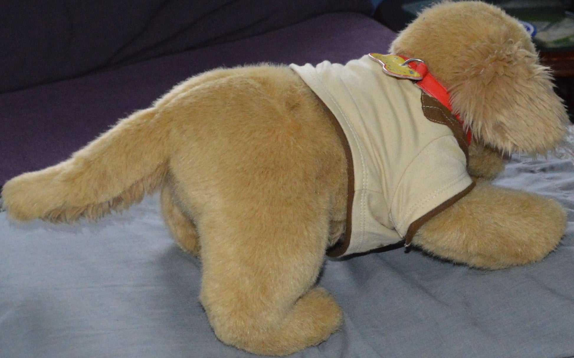 Build a Bear Soft Toy Dog - "Choccy" Wearing an "Off Roadin’" T-Shirt - TMD167207