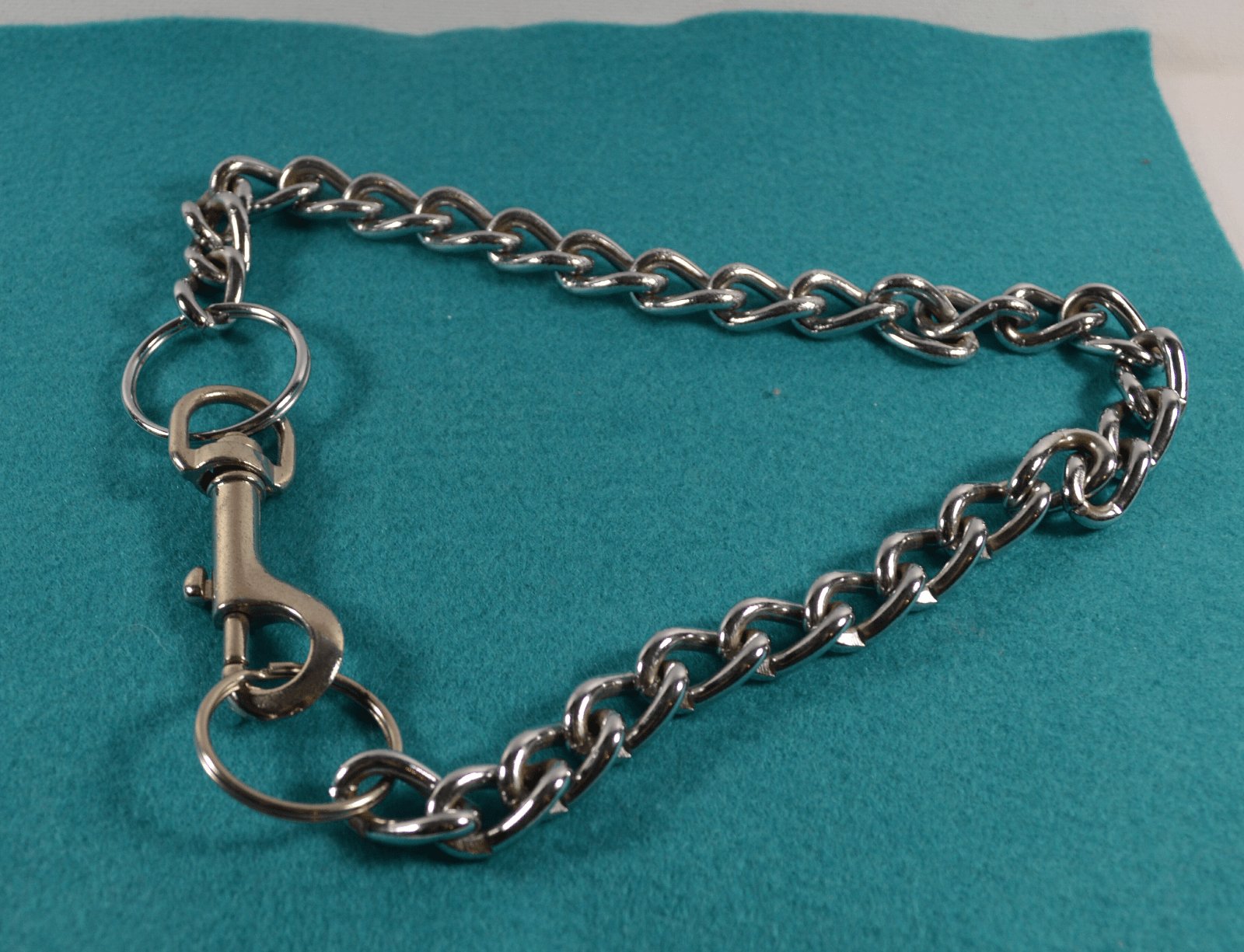 CURB LINKED KEY RING CHAINS 17.5 INCHES (SHOP CLEARANCE).