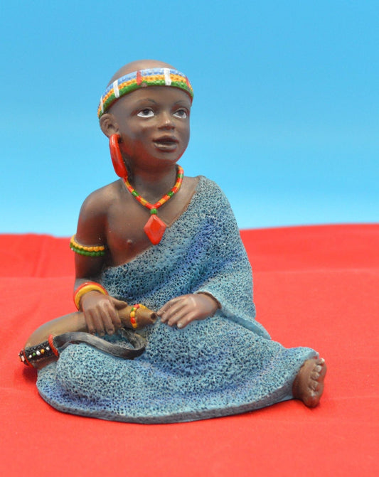 DECORATIVE Tribal Figurine Appears To Be Hand Painted.” - TMD167207
