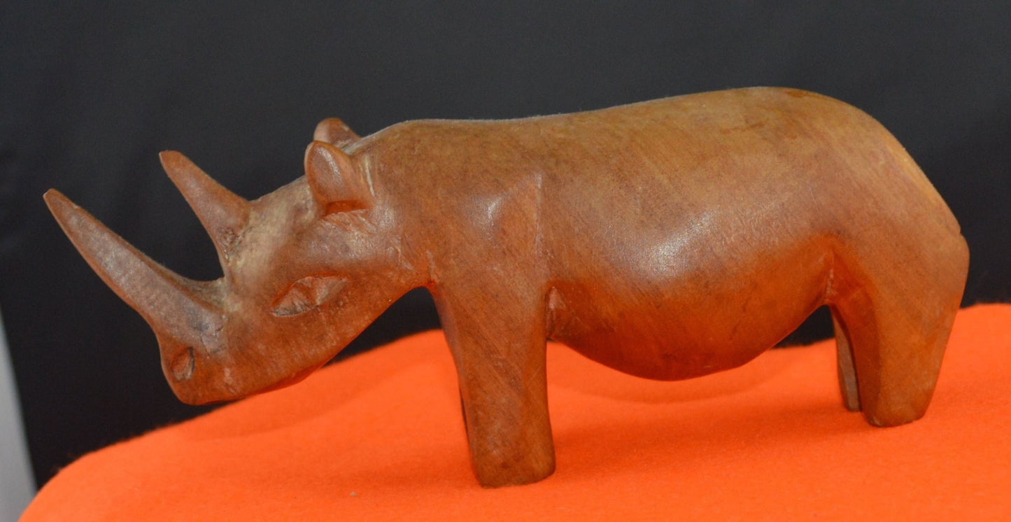 DECORATIVE WOODEN RHINO (PREVIOUSLY OWNED)FAIRLY GOOD CONDITION - TMD167207