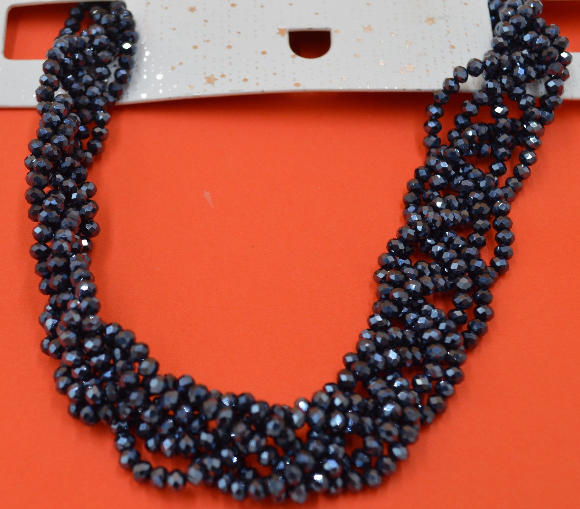 DOROTHY PERKINS TWISTED BEADS NECKLACE VERY DARK BLUE - TMD167207