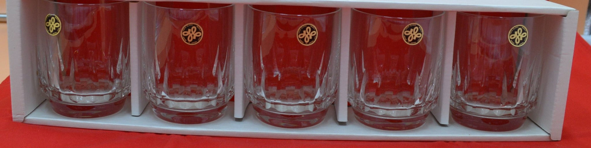 DRINKING GLASSES HOYA BOXED SET OF 5 CRYSTAL GLASS TUMBLERS - TMD167207