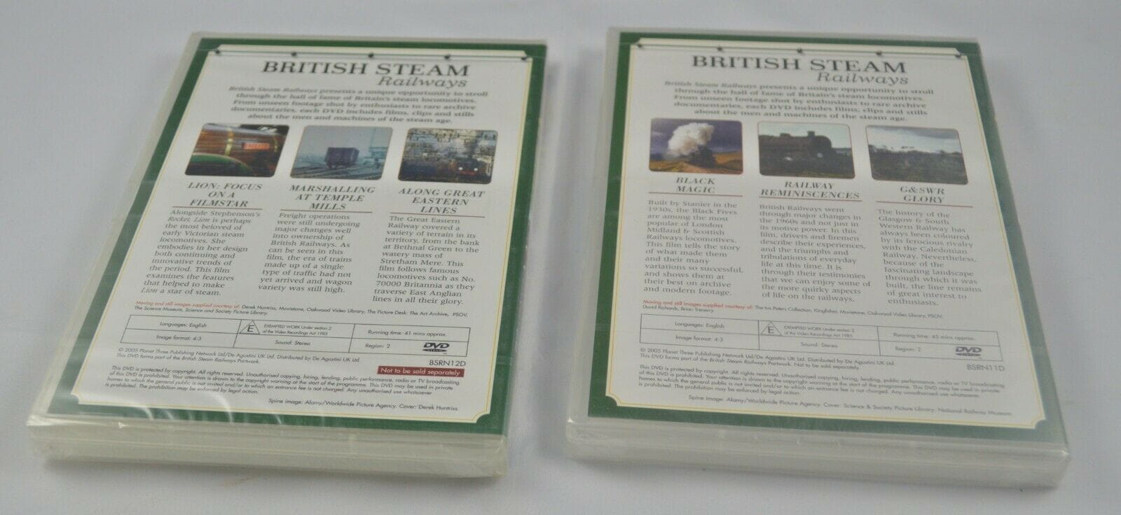DVD’S BRITISH STEAM RAILWAYS 6 SEALED NOs 11/12/13/14/15/16 & 18/19 OPENED (PREVIOUSLY OWNED)GOOD CONDITION - TMD167207