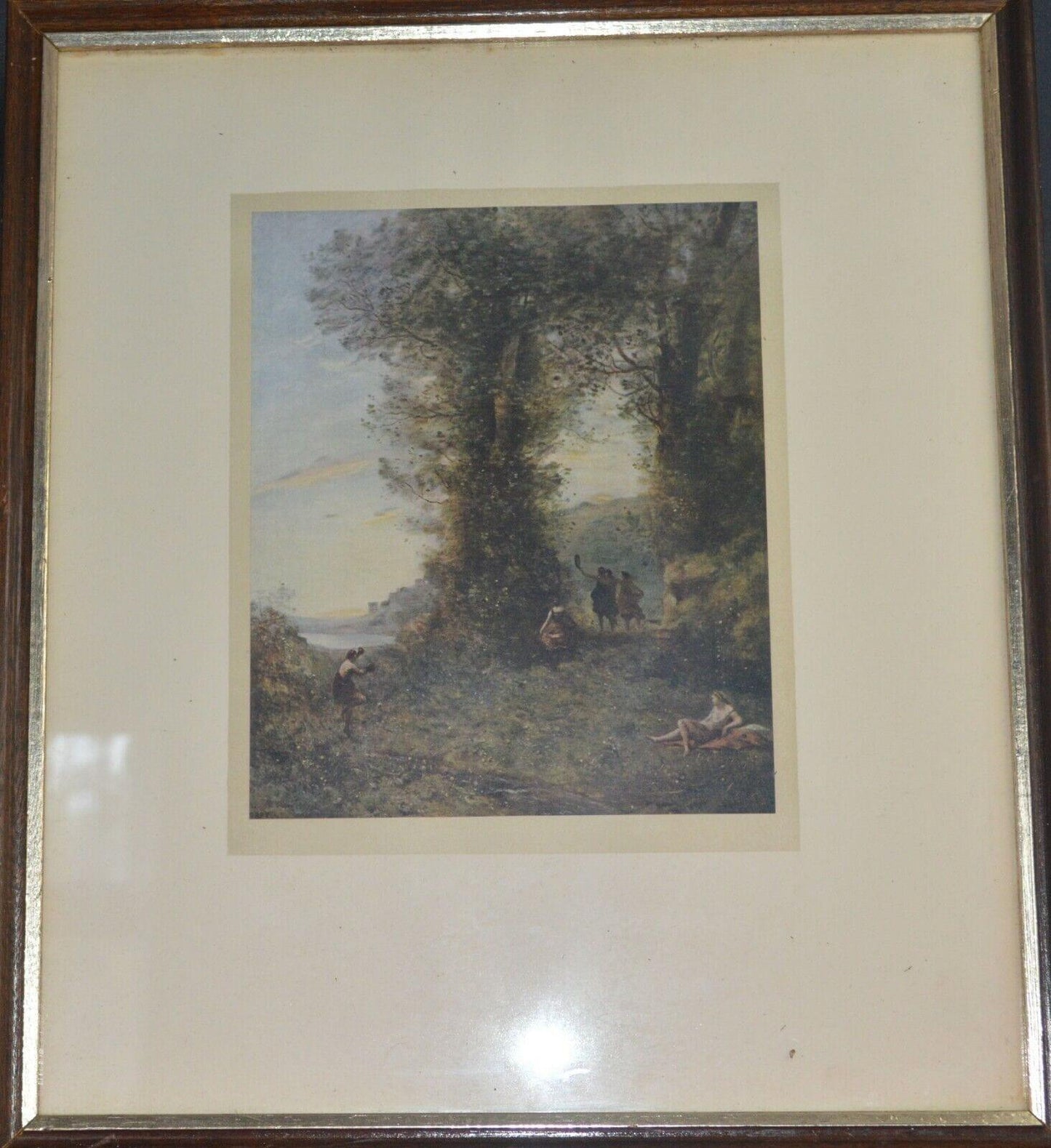 FRAMED COROT PRINT DEPICTS LADIES GATHERED IN THE WOODS - TMD167207