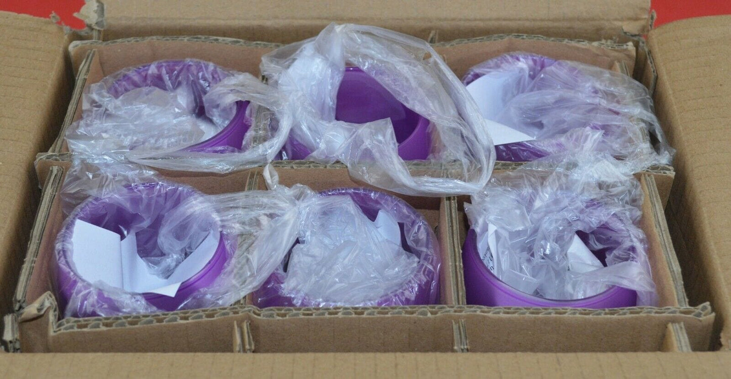 NEW BOX OF SIX YANKEE ROLY POLY PURPLE VOTIVE CANDLE HOLDERS - TMD167207