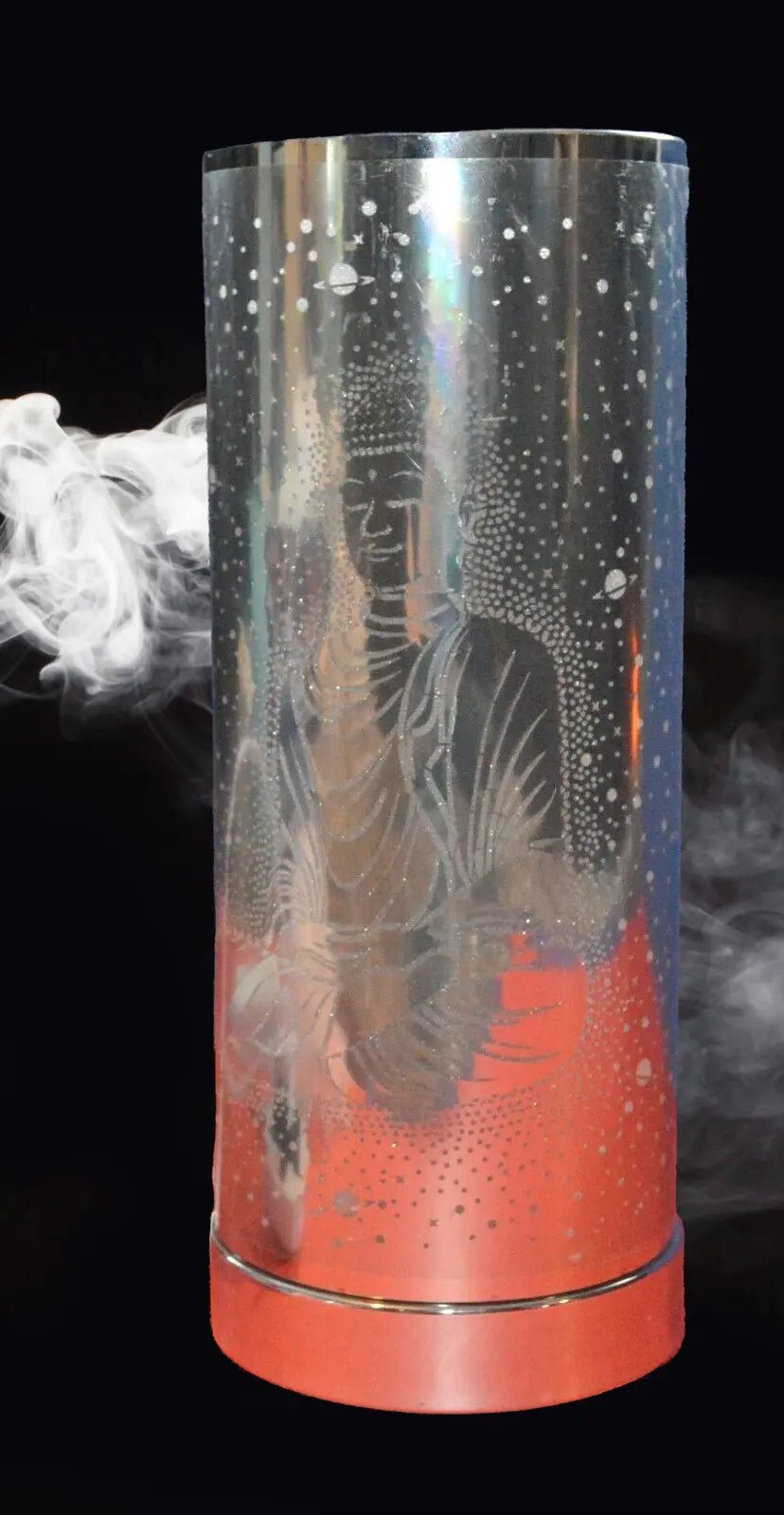 NEW COLOUR CHANGING LED AROMA LAMP WAX MELT OIL BURNER SILVER BUDDHA DESIGN - TMD167207