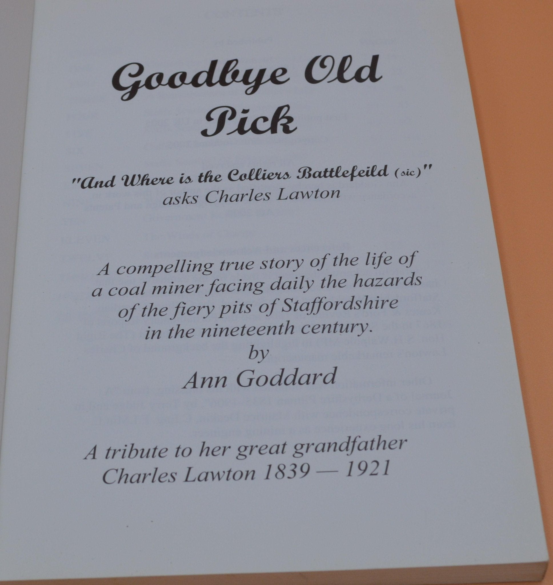SECONDHAND BOOK GOODBYE OLD PICK by ANN GODDARD - TMD167207