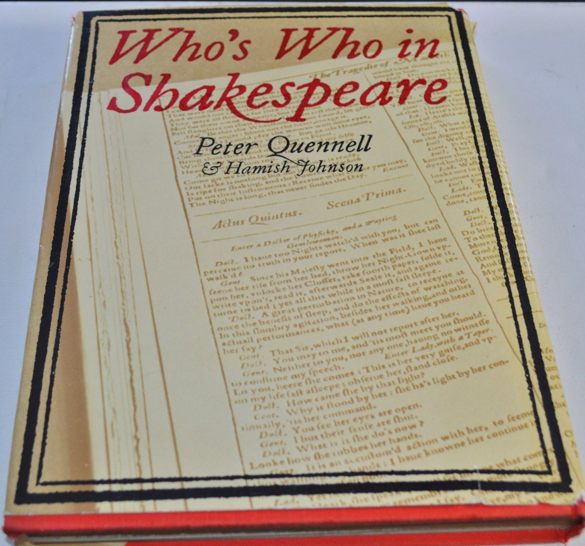 SECONDHAND BOOK WHO’S WHO IN SHAKESPEARE by PETER QUENNELL & HAMISH JOHNSON(PREVIOUSLY OWNED)GOOD CONDITION - TMD167207