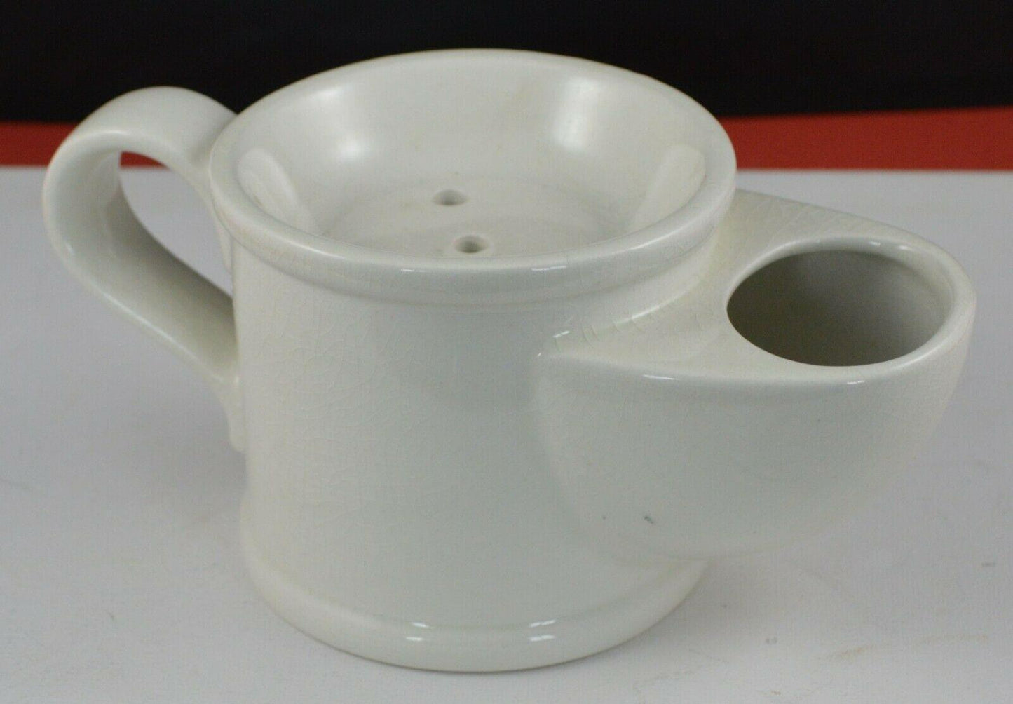 SHAVING MUG WITH STEAM COACH by GURNEY 1827 DEPICTED ON THE FRONT(PREVIOUSLY OWNED) GOOD CONDITION HEAVILY CRAZED - TMD167207
