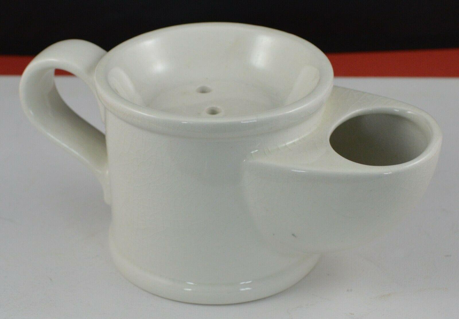 SHAVING MUG WITH STEAM COACH by GURNEY 1827 DEPICTED ON THE FRONT(PREVIOUSLY OWNED) GOOD CONDITION HEAVILY CRAZED - TMD167207