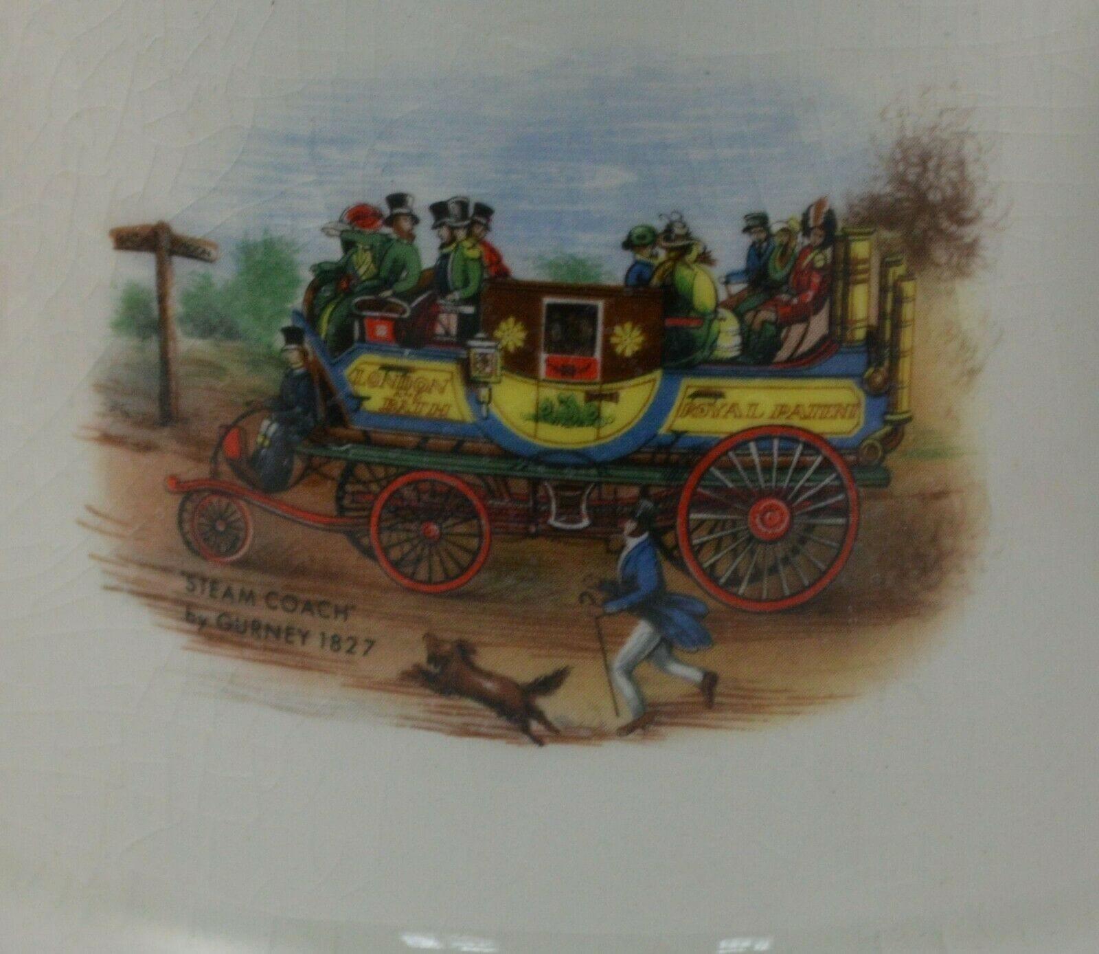 SHAVING MUG WITH STEAM COACH by GURNEY 1827 DEPICTED ON THE FRONT(PREVIOUSLY OWNED) GOOD CONDITION HEAVILY CRAZED - TMD167207