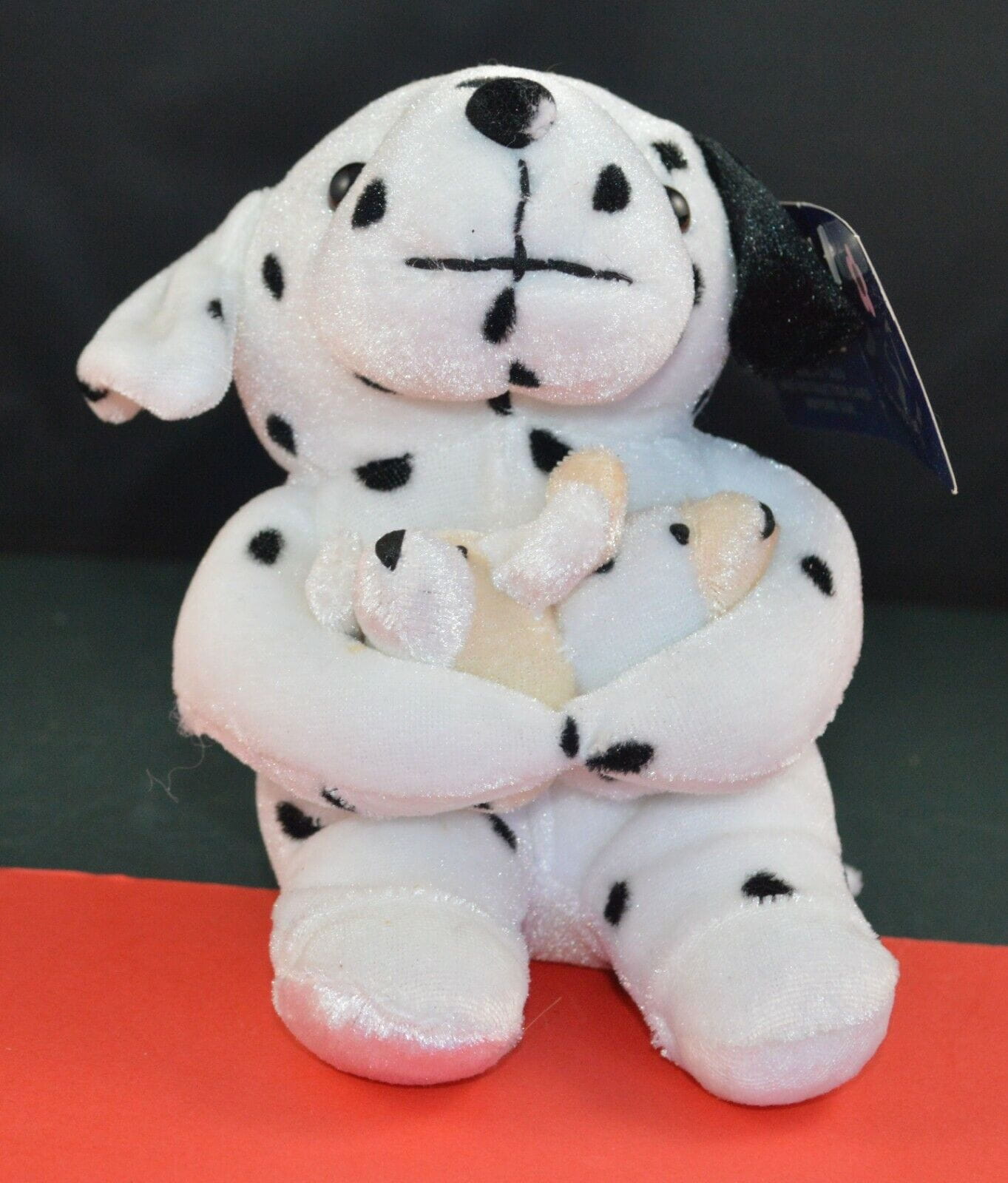 SOMERSET QUALITY SOFT TOYS SPOTTY DOG HOLDING TWO MICE TAGGED - TMD167207