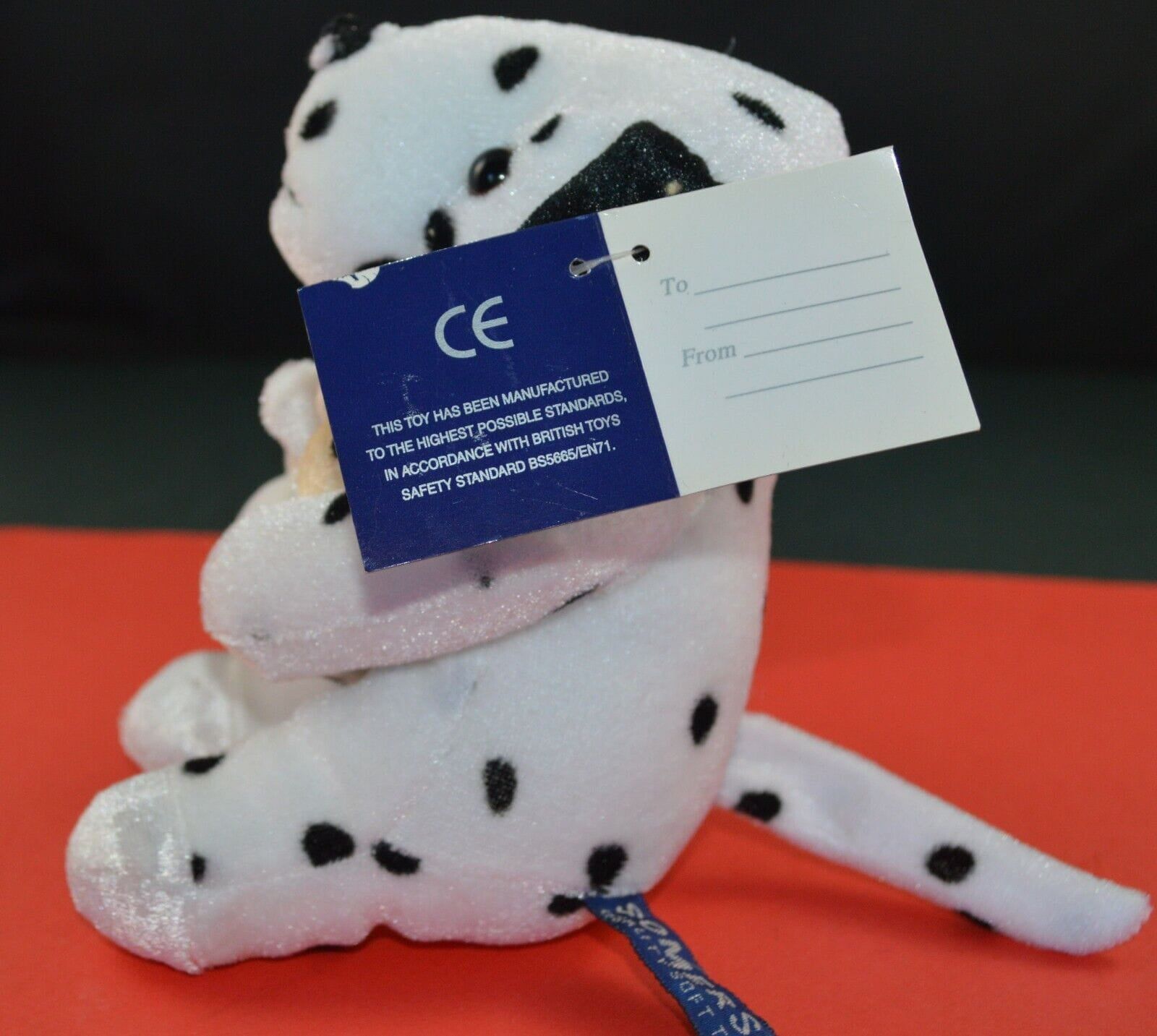 SOMERSET QUALITY SOFT TOYS SPOTTY DOG HOLDING TWO MICE TAGGED - TMD167207
