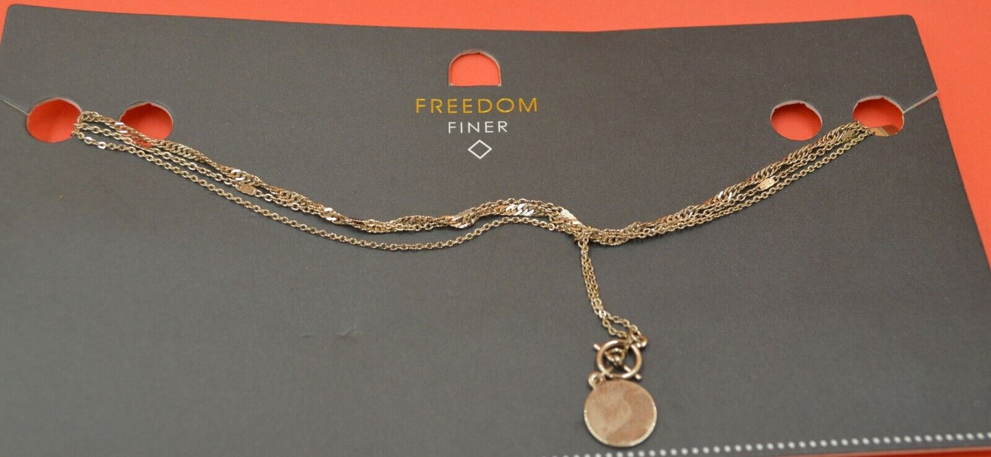 TOPSHOP FREEDOM FINER GOLD TONE NECKLACE - TMD167207