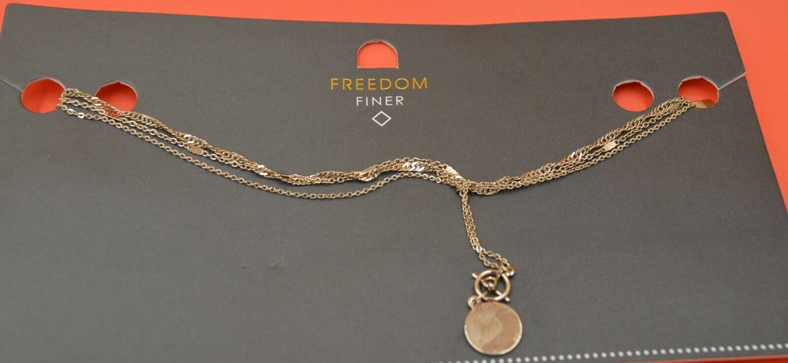 TOPSHOP FREEDOM FINER GOLD TONE NECKLACE - TMD167207
