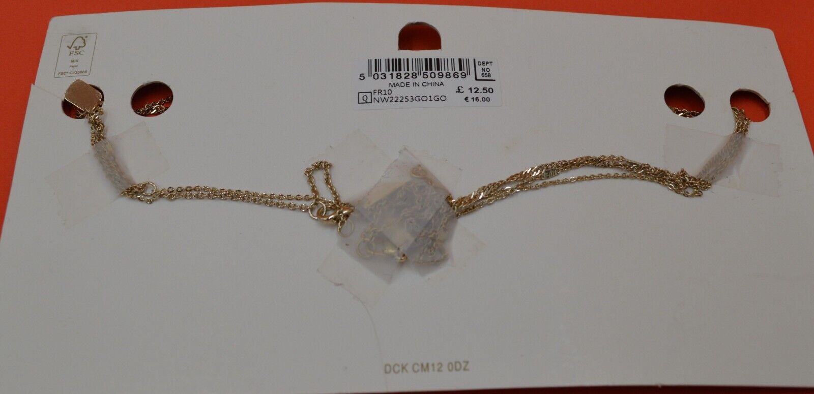 TOPSHOP FREEDOM FINER GOLD TONE NECKLACE - TMD167207