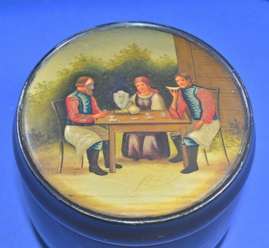 TRINKET POT WITH SCENIC PICTURE LID(PREVIOUSLY OWNED) FAIRLY GOOD CONDITION - TMD167207