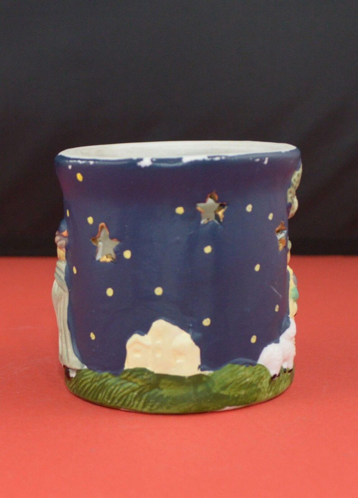 TWO CHRISTMAS SCENE CANDLE HOLDERS - TMD167207