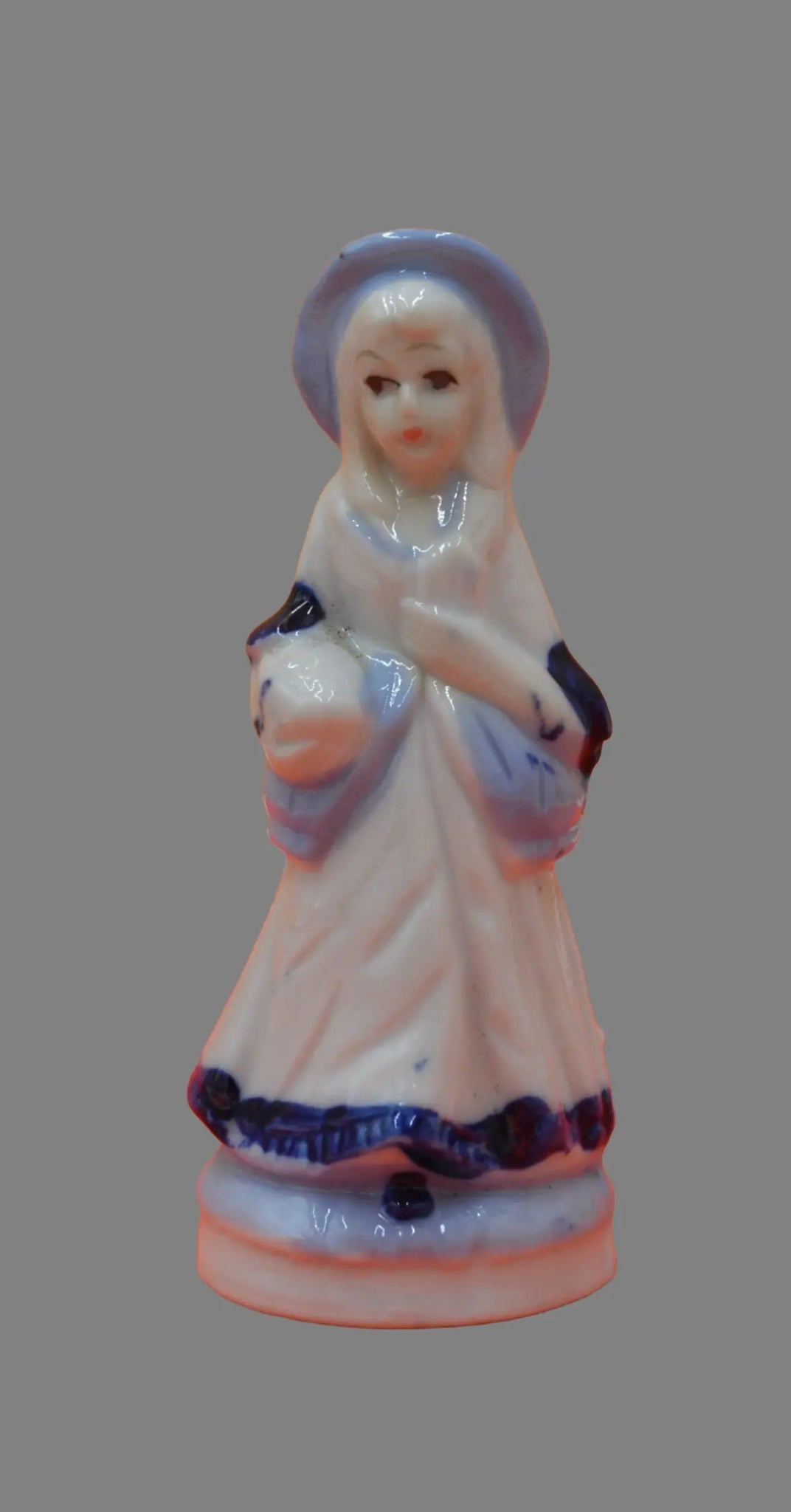 Two Decorative Blue and White Lady Figurines - TMD167207