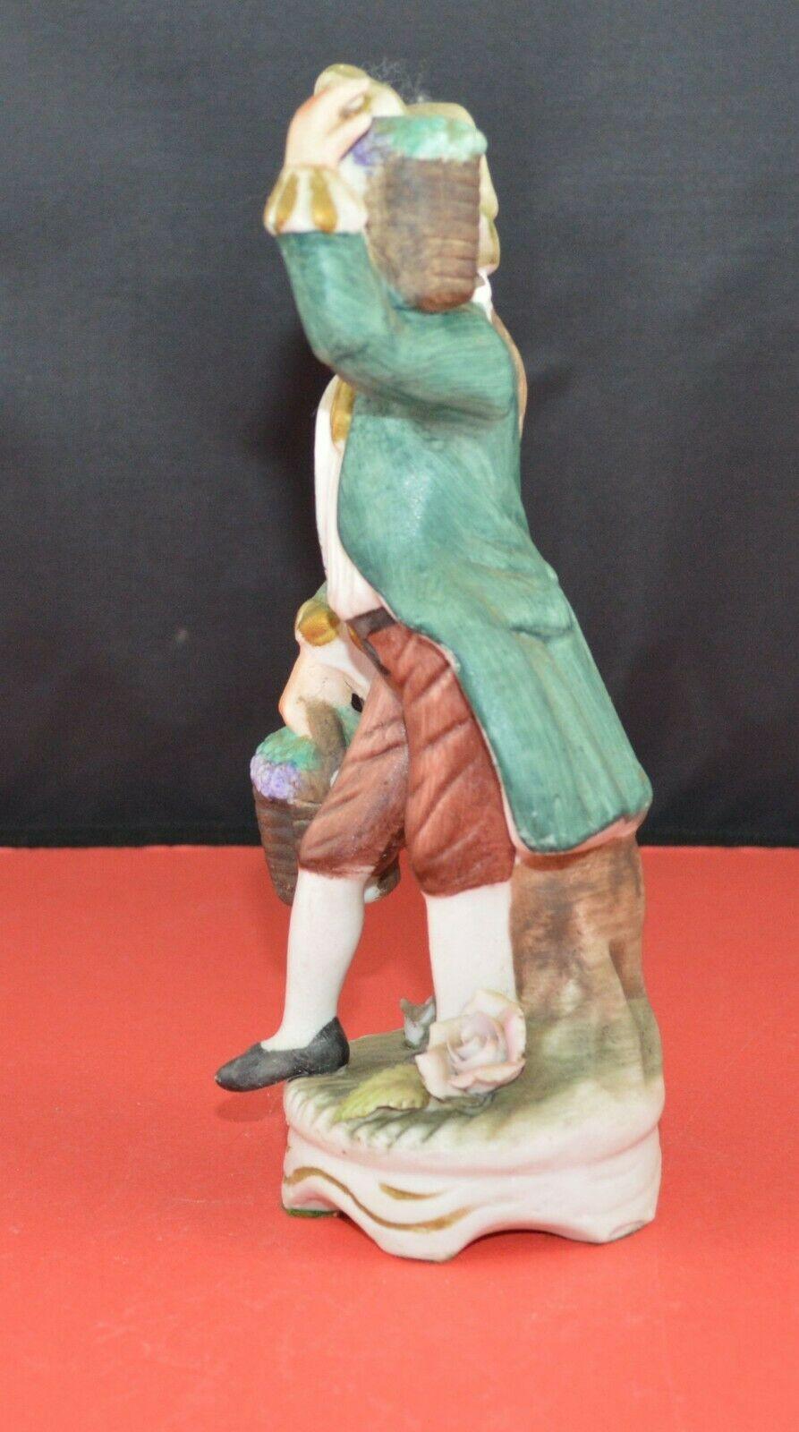 TWO DECORATIVE FIGURINES MALE & FEMALE FRUIT SELLERS - TMD167207