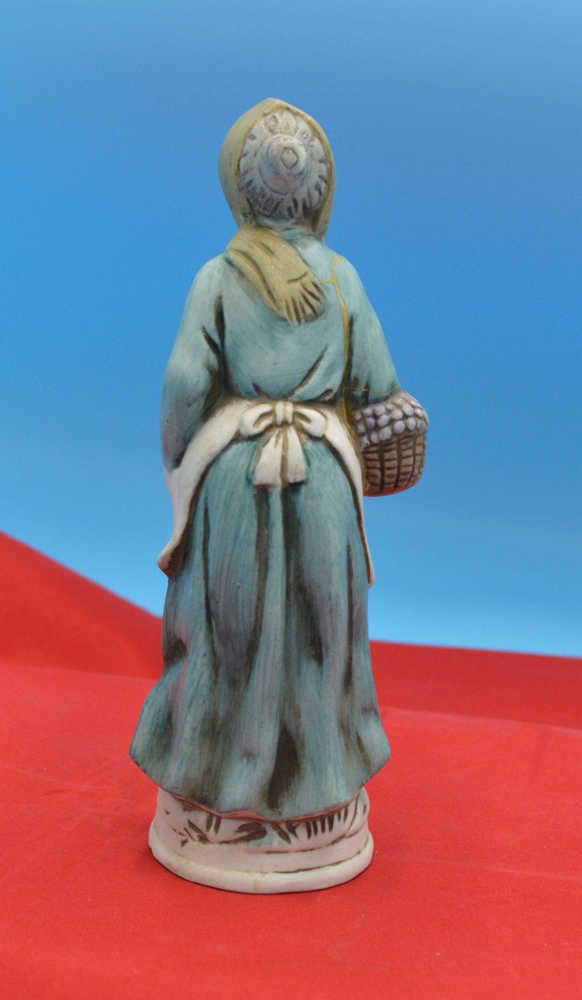 TWO DECORATIVE FIGURINES MAN WITH CARROTS LADY WITH BASKET - TMD167207