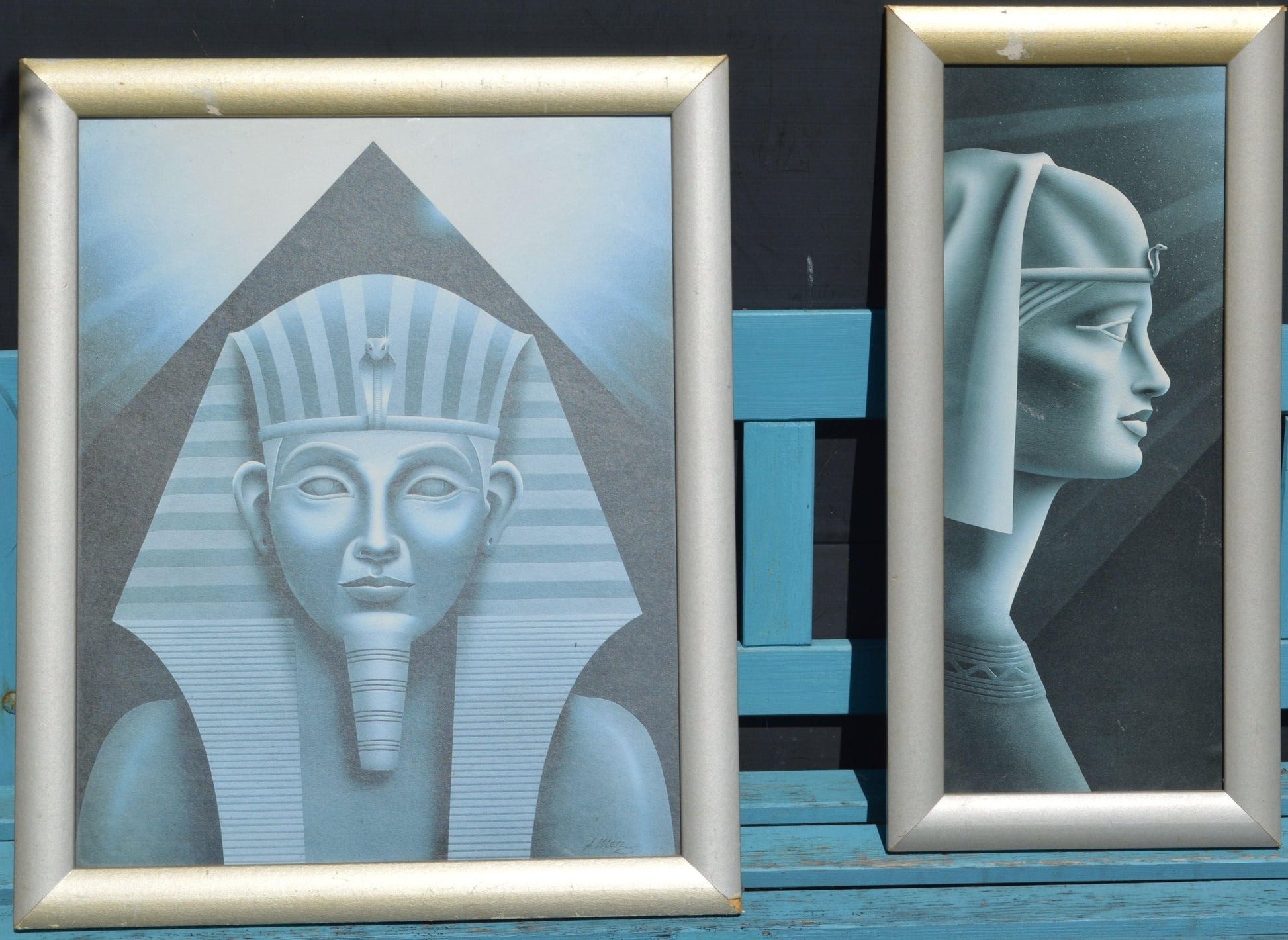 TWO EGYPTIAN THEMED FRAMED PRINTS - TMD167207