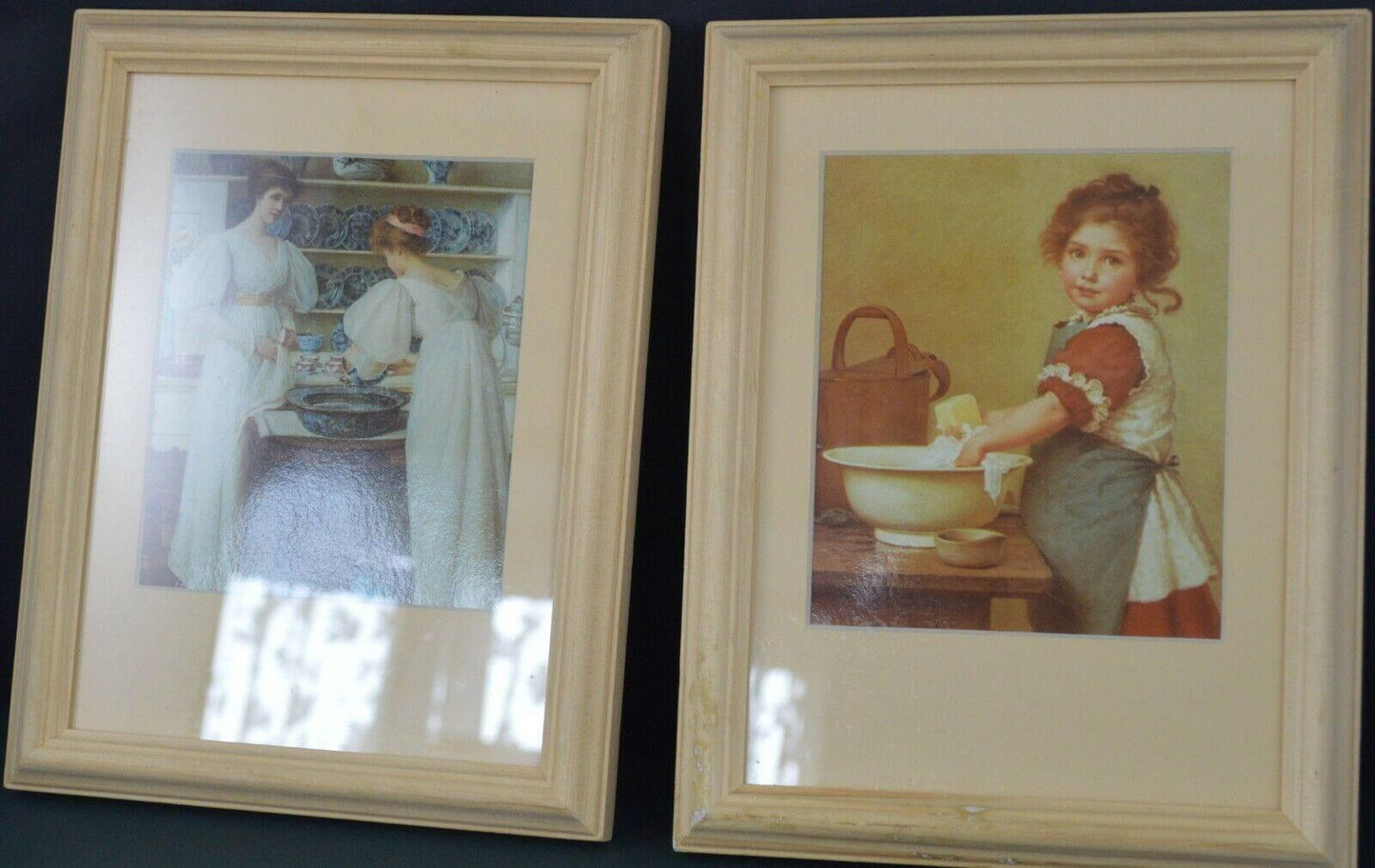 TWO FRAMED PRINTS DEPICTING DOMESTIC STYLE SCENES - TMD167207